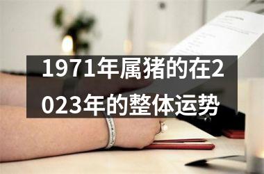 1971年属猪的在2025年的整体运势