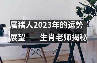 <h3>属猪人2025年的运势展望——生肖老师揭秘