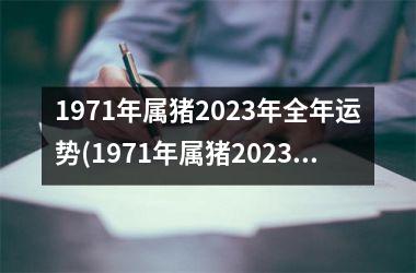 1971年属猪2025年全年运势(1971年属猪2025年运程)