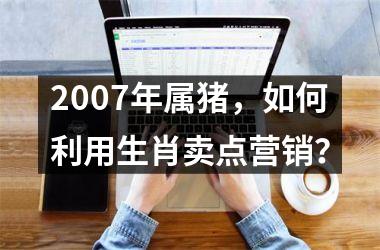 2007年属猪，如何利用生肖卖点营销？