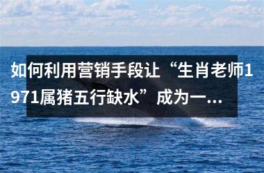 如何利用营销手段让“生肖老师1971属猪五行缺水”成为一场热门话题