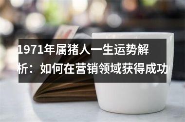 1971年属猪人一生运势解析：如何在营销领域获得成功