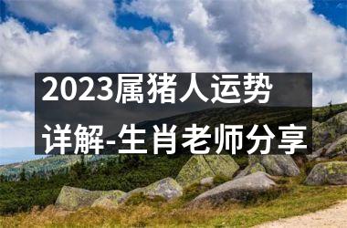 <h3>2025属猪人运势详解-生肖老师分享