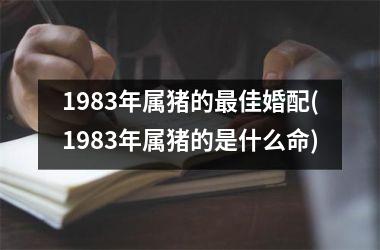 <h3>1983年属猪的佳婚配(1983年属猪的是什么命)