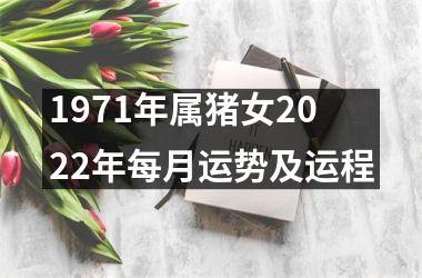 1971年属猪女2025年每月运势及运程