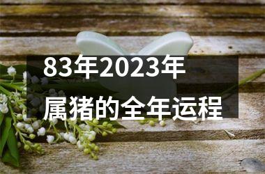 83年2025年属猪的全年运程