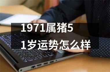 1971属猪51岁运势怎么样