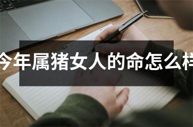 今年属猪女人的命怎么样