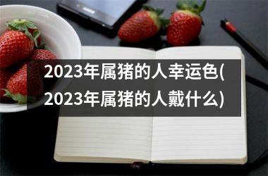 2025年属猪的人幸运色(2025年属猪的人戴什么)