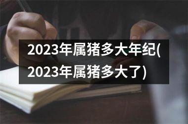 2025年属猪多大年纪(2025年属猪多大了)