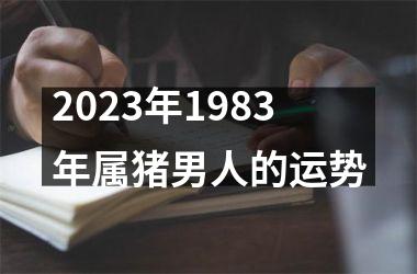 <h3>2025年1983年属猪男人的运势