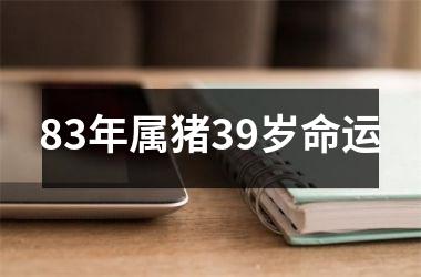 83年属猪39岁命运