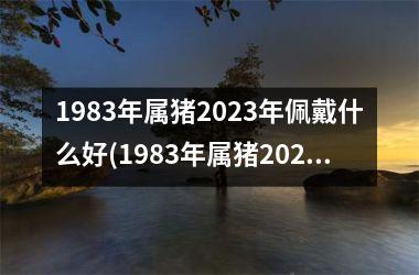 1983年属猪2025年佩戴什么好(1983年属猪2025年运势)