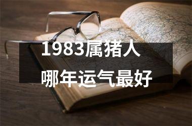 1983属猪人哪年运气最好