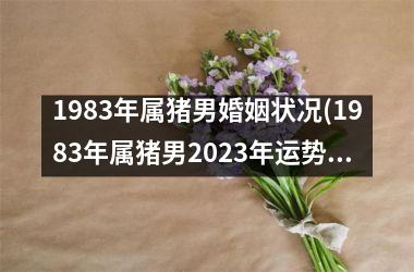 1983年属猪男婚姻状况(1983年属猪男2025年运势及运程每月运程)