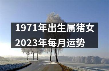 1971年出生属猪女2025年每月运势