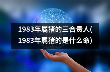 1983年属猪的三合贵人(1983年属猪的是什么命)