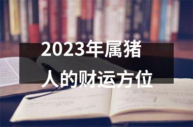 2025年属猪人的财运方位