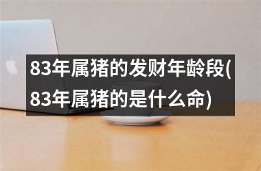 83年属猪的发财年龄段(83年属猪的是什么命)