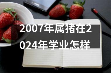 2007年属猪在2024年学业怎样