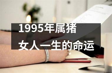 1995年属猪女人一生的命运