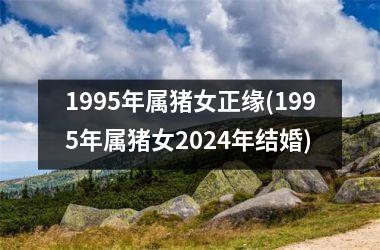 1995年属猪女正缘(1995年属猪女2024年结婚)