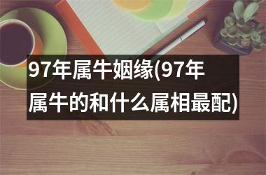 <h3>97年属牛姻缘(97年属牛的和什么属相配)