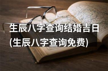 <h3>生辰八字查询结婚吉日(生辰八字查询免费)