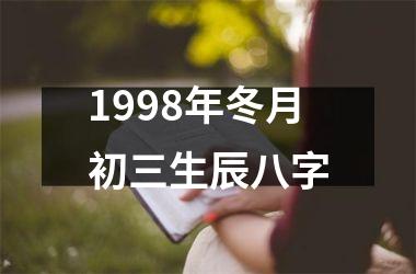 <h3>1998年冬月初三生辰八字