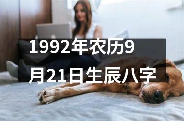 <h3>1992年农历9月21日生辰八字