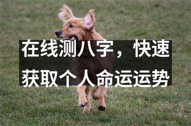 在线测八字，快速获取个人命运运势