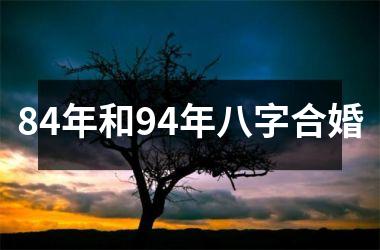 84年和94年八字合婚