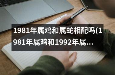 1981年属鸡和属蛇相配吗(1981年属鸡和1992年属猴合不合财)