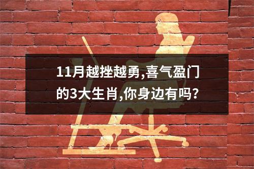 11月越挫越勇,喜气盈门的3大生肖,你身边有吗？