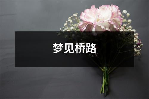 <h3>梦见桥路