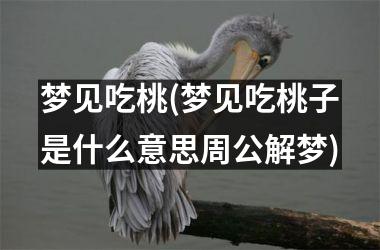 <h3>梦见吃桃(梦见吃桃子是什么意思周公解梦)