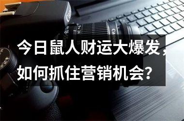 今日鼠人财运大爆发，如何抓住营销机会？