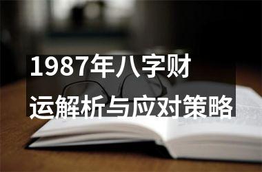 1987年八字财运解析与应对策略