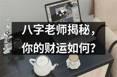 八字老师揭秘，你的财运如何？