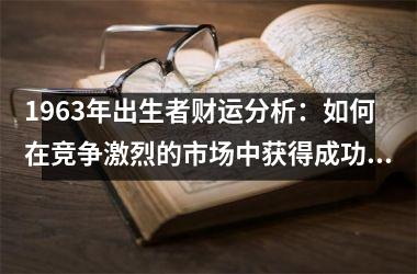 1963年出生者财运分析：如何在竞争激烈的市场中获得成功？