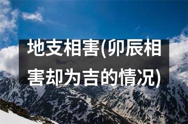 地支相害(卯辰相害却为吉的情况)