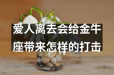 爱人离去会给金牛座带来怎样的打击