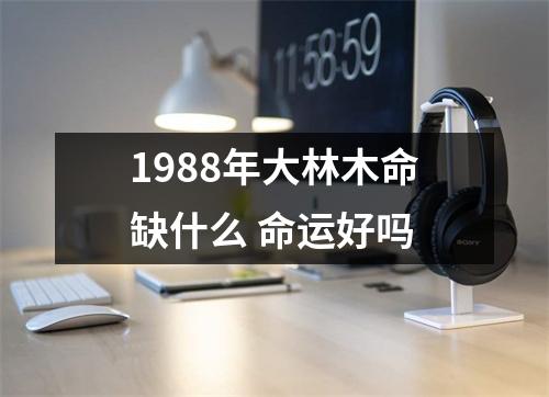 <h3>1988年大林木命缺什么命运好吗
