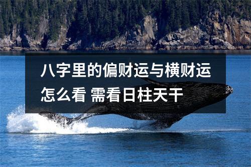 <h3>八字里的偏财运与横财运怎么看需看日柱天干