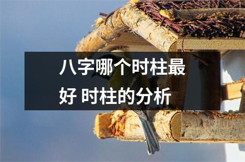 <h3>八字哪个时柱好时柱的分析
