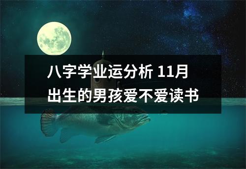 <h3>八字学业运分析11月出生的男孩爱不爱读书