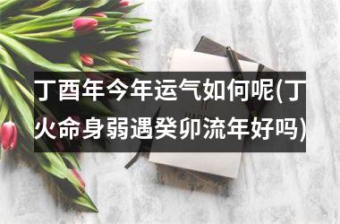 <h3>丁酉年今年运气如何呢(丁火命身弱遇癸卯流年好吗)