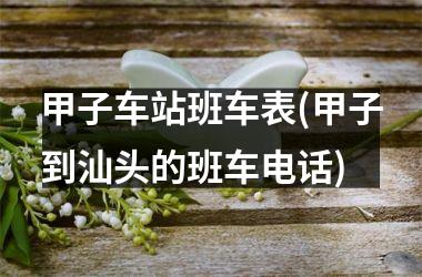 甲子车站班车表(甲子到汕头的班车电话)