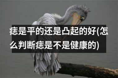 <h3>痣是平的还是凸起的好(怎么判断痣是不是健康的)