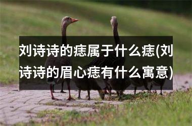 <h3>刘诗诗的痣属于什么痣(刘诗诗的眉心痣有什么寓意)